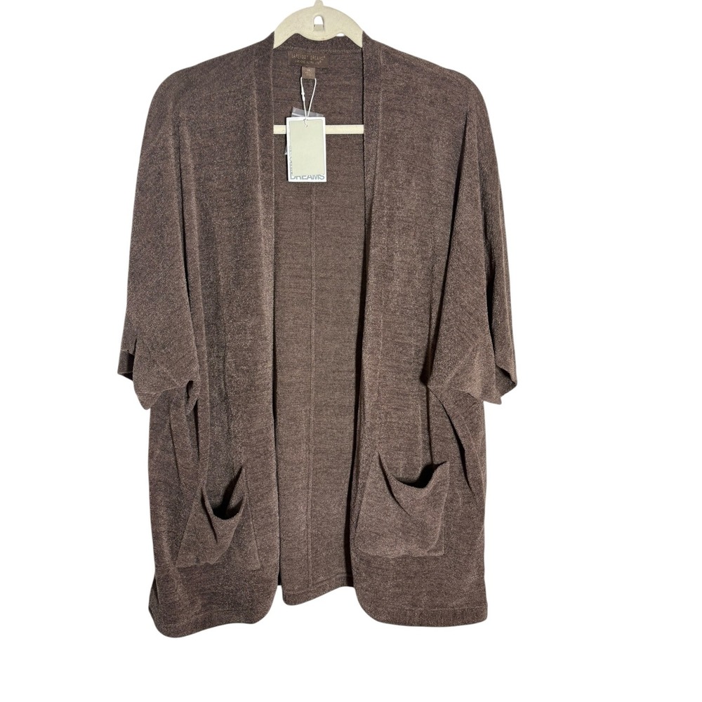 Barefoot Dreams 1X Cozy Chic Ultra Lite Cocoon Cardigan Java/Brown NWT